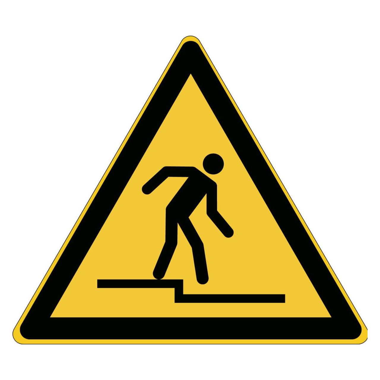 Brady B-7667, ISO 7010 Bodensicherheitsschild - Warnung: Stufe nach unten (W070), Laminierter Anti (311165)