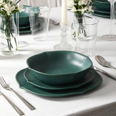 Stone Lain Baskerville Stoneware, Borosilicate Glass Dinnerware Set