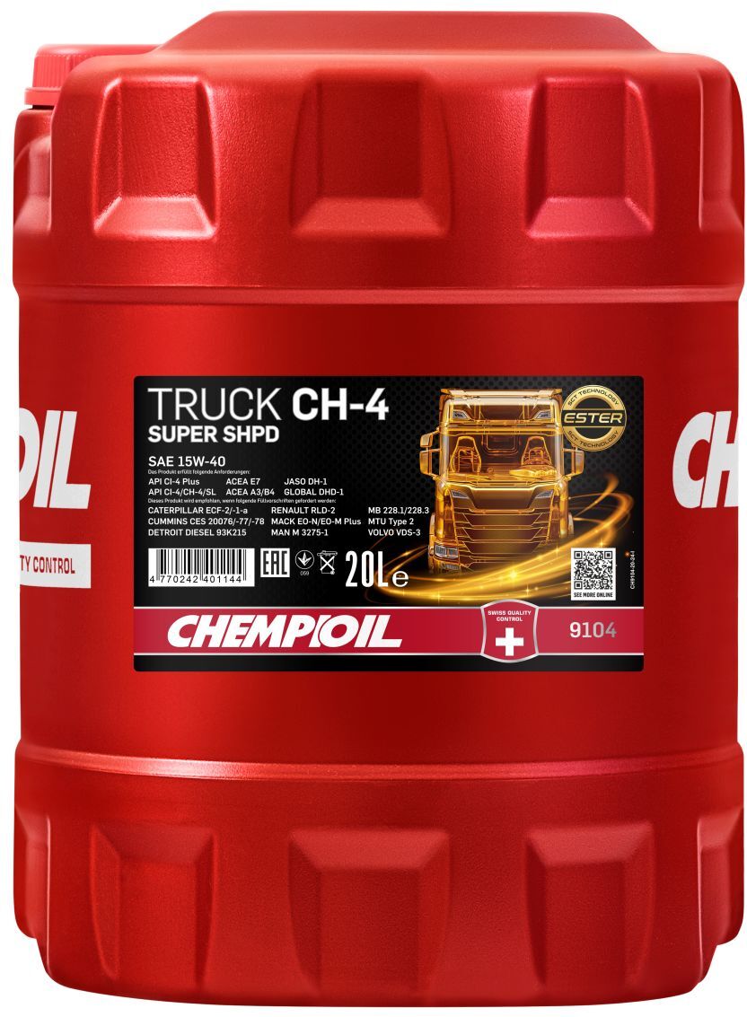Motoröl CHEMPIOIL CH 4 Truck Super SHPD 15W40 20L
