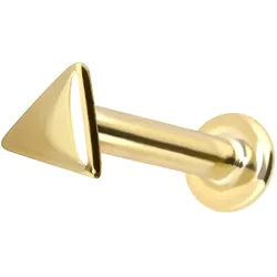 14 Karat Gold Labret mit Innengewinde DREIECK