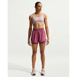 Nike Damen Shorts Da Nike One Dri-FIT 2-in-1-Shorts mit hohem Taillenbund für Damen (ca. 7,5 cm), Größe M in Schwarz Schwarz