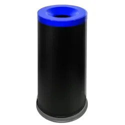 Papierkorb Orgavente Grisu Color 50 L feuersicher selbstlöschender Papierkorb, schwarz-blau