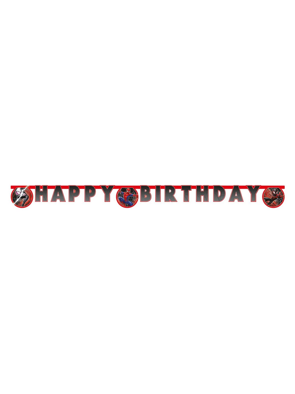 Globos Letter Guirlande Happy Birthday Spiderman World of Web