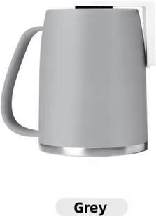 Inspire Curations 304 Stainless Steel Magnetic Wall Mounted Mouthwash Cup With Handle gray