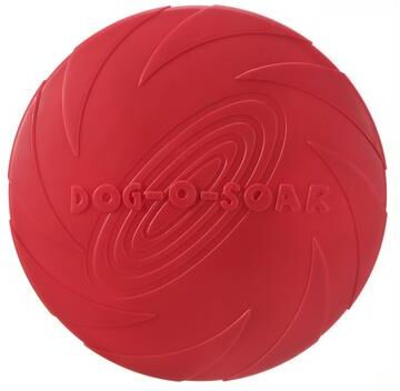 The Handy Homestead Soft Dog Frisbee Floating Fetch Toy For Training And Active Play red