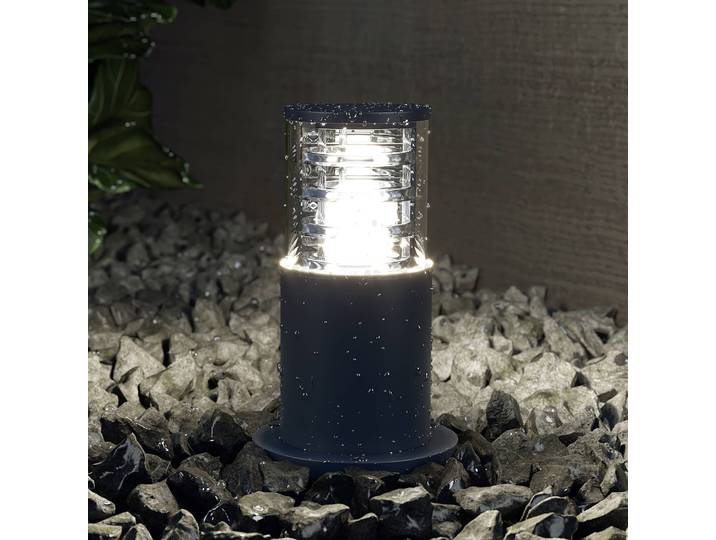 Borne lumineuse Bronx Ø 16cm Noir/Noir