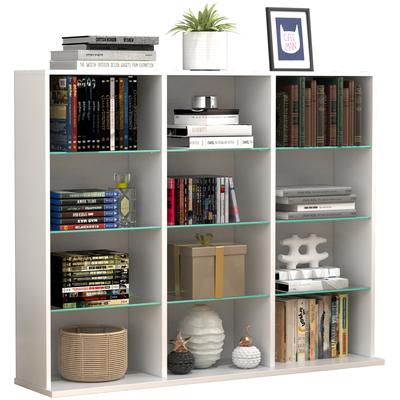 Standregal VCM "Holz CD DVD Standregal Bücherregal Regal Zilas L", weiß, B:102cm T:23cm, Regale, Standregal