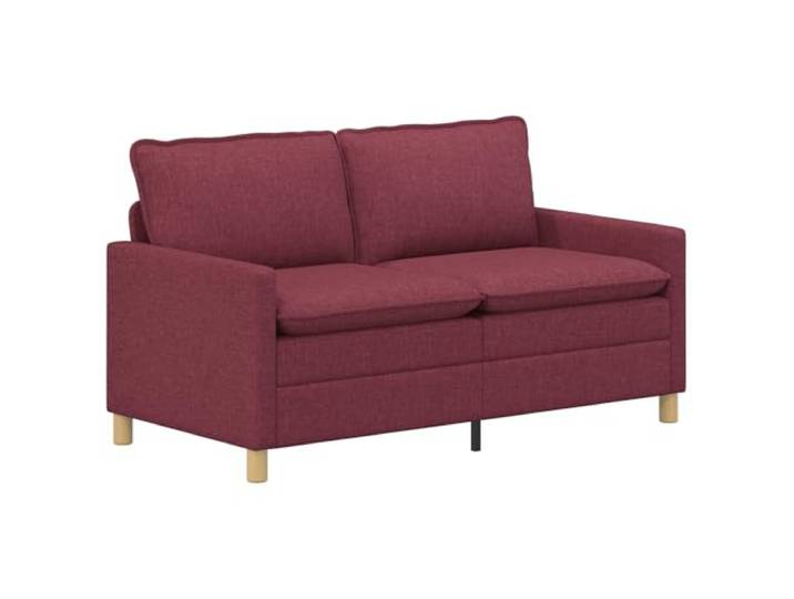 KUTYWEXFM 2-Sitzer Sofa Weinrot Polstersofa Stoff Couch 156 cm Bequemer Zweisitzer mit doppellagigen Kissen und abnehmbarem Bezug. Ideale Sitzgelegenheit für Wohnzimmer oder Büro.