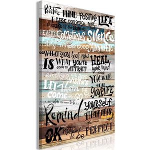 Artgeist Wandbild Positive Affirmationen, Leinwand, Hochformat, 60 x 90cm