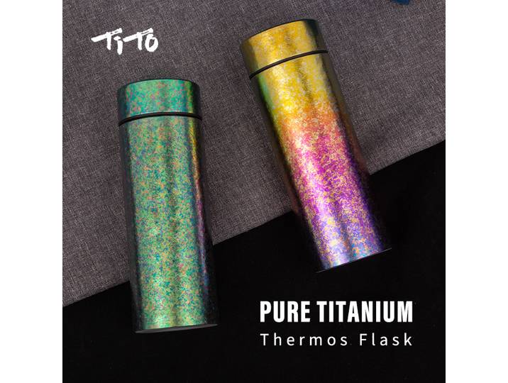 Thermos en titane TiTo, matériau écologique, titane pur, double paroi isolée, tasse isotherme portable, gourde isotherme en titane pour les affaires