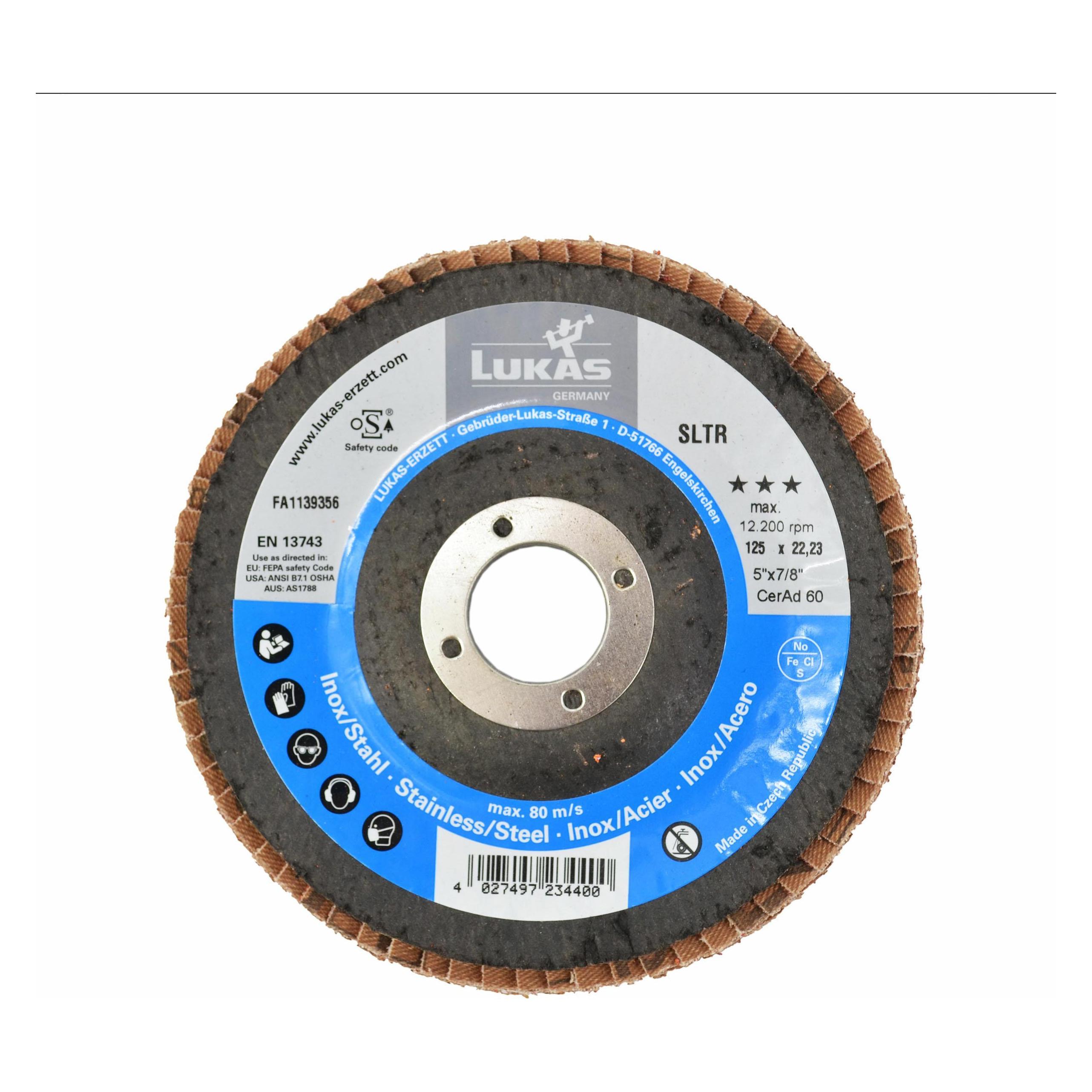 Lukas LUKAS-ERZETT A67231250601466 Fächerschleifscheibe Durchmesser 125 mm Bohrungs-Ø (60) (A67231250601466)
