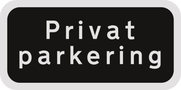 Denfoil Privat Parkering, Privatretligskilt, 500x250 Mm