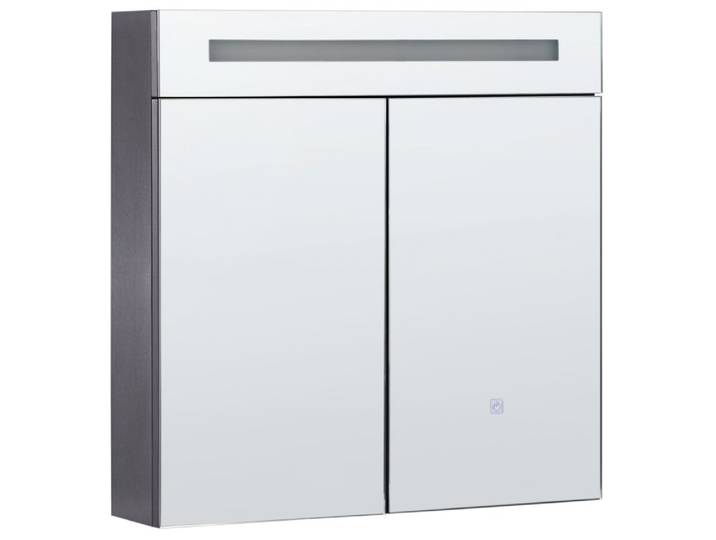 Armoire de toilette murale led 60 cm 60 cm noir