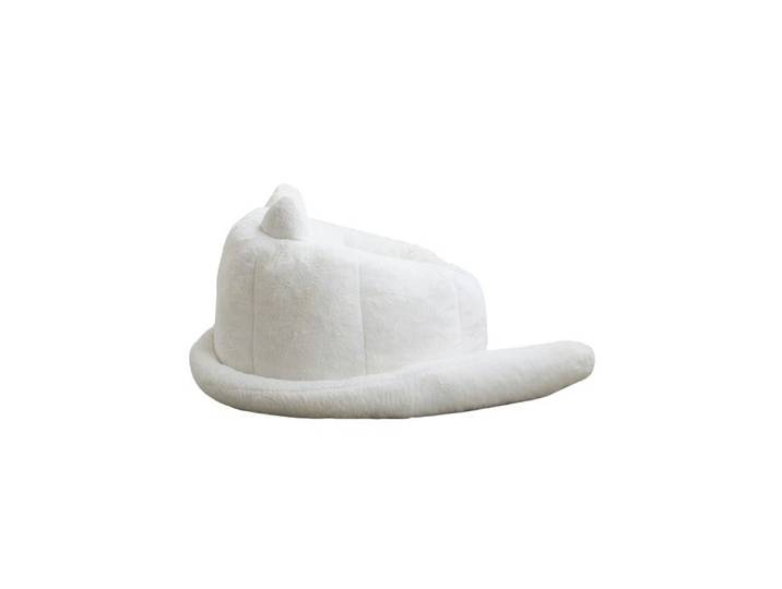 Pouf sofa forme lotus et chat pour adulte velours imitation lapin sans montage mousse douce facile à déplacer salon chambre