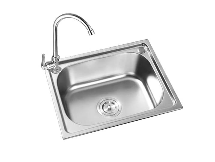 ZQFHSX Edelstahl-Küchenspüle, rechteckige Universalspüle mit einem Becken, modernes Waschbecken, Einbauspüle mit Schnellablauf, geeignet für die Reinigung