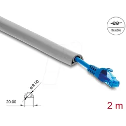 DELOCK 20765 - Kabelkanal PVC flexibel 20 x 10 mm - Länge 2 m grau