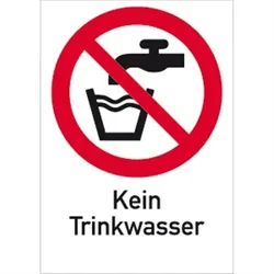Schild Kein Trinkwasser ISO 7010, Kombischild, Kunststoff, 210x297 mm