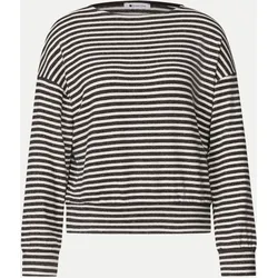 Jerseyshirt mit Streifen-Muster 28037-black coffee mel. 40