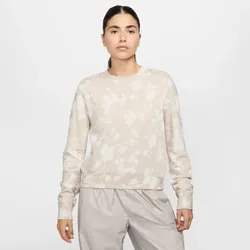 NIKE Sportswear Chill Terry French Terry Printed Crew-Neck Sweatshirt Damen 104 - lt orewood brn/sail M