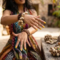Kenari Shell Hand Shaker - Rattle Bracelet (15 Pieces)