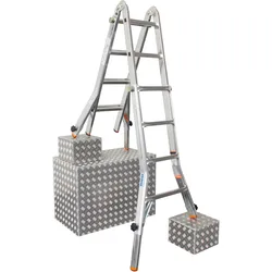 Krause „TELEVARIO“ SPROSSEN-GELENK-TELESKOPLEITER MIT 4 HV 4x4 SPROSSEN