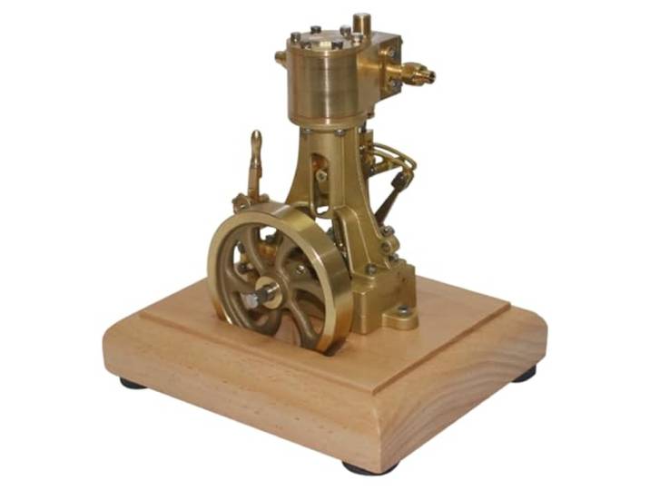 CreativeBlocker Dampfmaschine Funktionsfähig Mini Metall Motor Modell Erwachsene, 1,85CC Motoren Modelle Einzel Zylinder, Experimentierkasten Wissenschaft Geschenk (RTR)