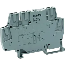 WAGO 859-738 - Optokopplermodul, E: DC 5 V, A: DC 3 ... 30 V, 5 A, grau