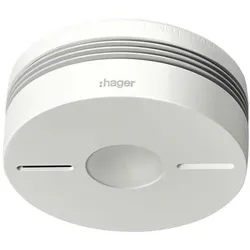 Hager, Gefahrenmelder, Funk Dualwarnmelder TG551A Komfort Q IR-Alarmstopp weiss