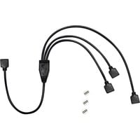 RGB-Verteiler 3-fach, Y-Kabel schwarz, 480cm