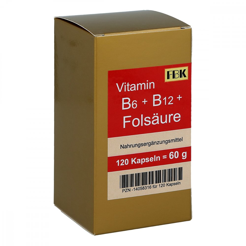 FBK-Pharma GmbH Vitamin B6+b12+folsäure Kapseln 14058316