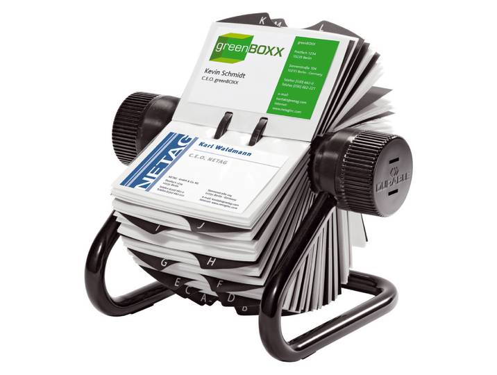 Durable VISIFIX, fichier rotatif, 400 cartes, onglets A-Z, noir