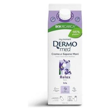 Dermomed Handseife Eco-Refill Relaxing Hyaluronic Acid Repairing Moisturizing 900ml Iris (Flüssigseife, Handseife Nachfüllpackung, 900 ml) (49975392)