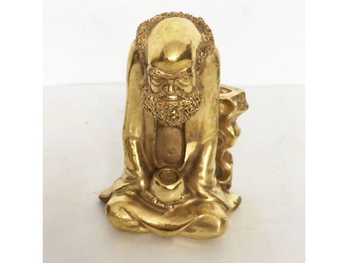 De ornements de bouddha brûleur d'encens à reflux cuivre Bodhi maître de Zen Statue