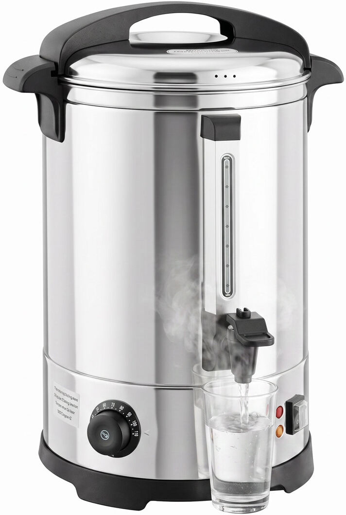 HOMCOM 8 L Whistling Hot Water Dispenser Stainless Steel, Black 8L