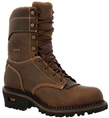 "Georgia Boot AMP LT Logger 9"" WP 600G Comp Toe - Mens 11 Brown Boot Medium"