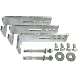 ACO Montageset Befestigung für Betonlichtschacht, 180-220 mm Dämmstärke, 3 Winkel,Betonwand,Stahl verzinkt