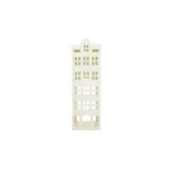 HOME STORY Windlicht Haus   , creme , Aluminium , Maße (cm): B: 24 H: 70 T: 19.0