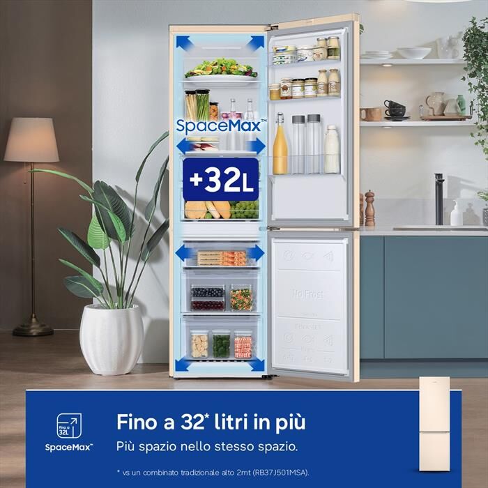 Samsung Frigorifero Combinato Rb38c603del/ef Classed 390lt-sabbia