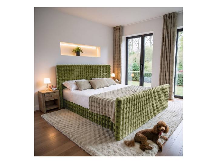 Kaiser Möbel Boxspringbett mit bettkasten, matratze, topper, BLANKET stoff Bubble, Bettkasten und Topper, inklusive Matratze, Mehrere Dimensionen