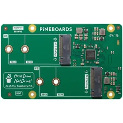 Pineboards HatDrive! Dual, 2x NVMe 2230/2242 GEN 2 Erweiterung für Raspberry Pi 5, Entwicklungsboard Zubehör
