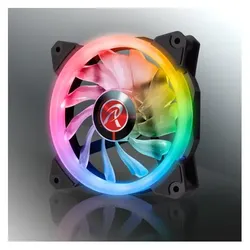 Raijintek Iris 12 Rainbow A-RGB LED-Lüfter, 3er Set inkl. Controller (120 mm, 3x), PC Lüfter, Schwarz