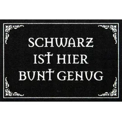 Rockbites Doormat - Schwarz ist hier bunt genug - Fußmatte