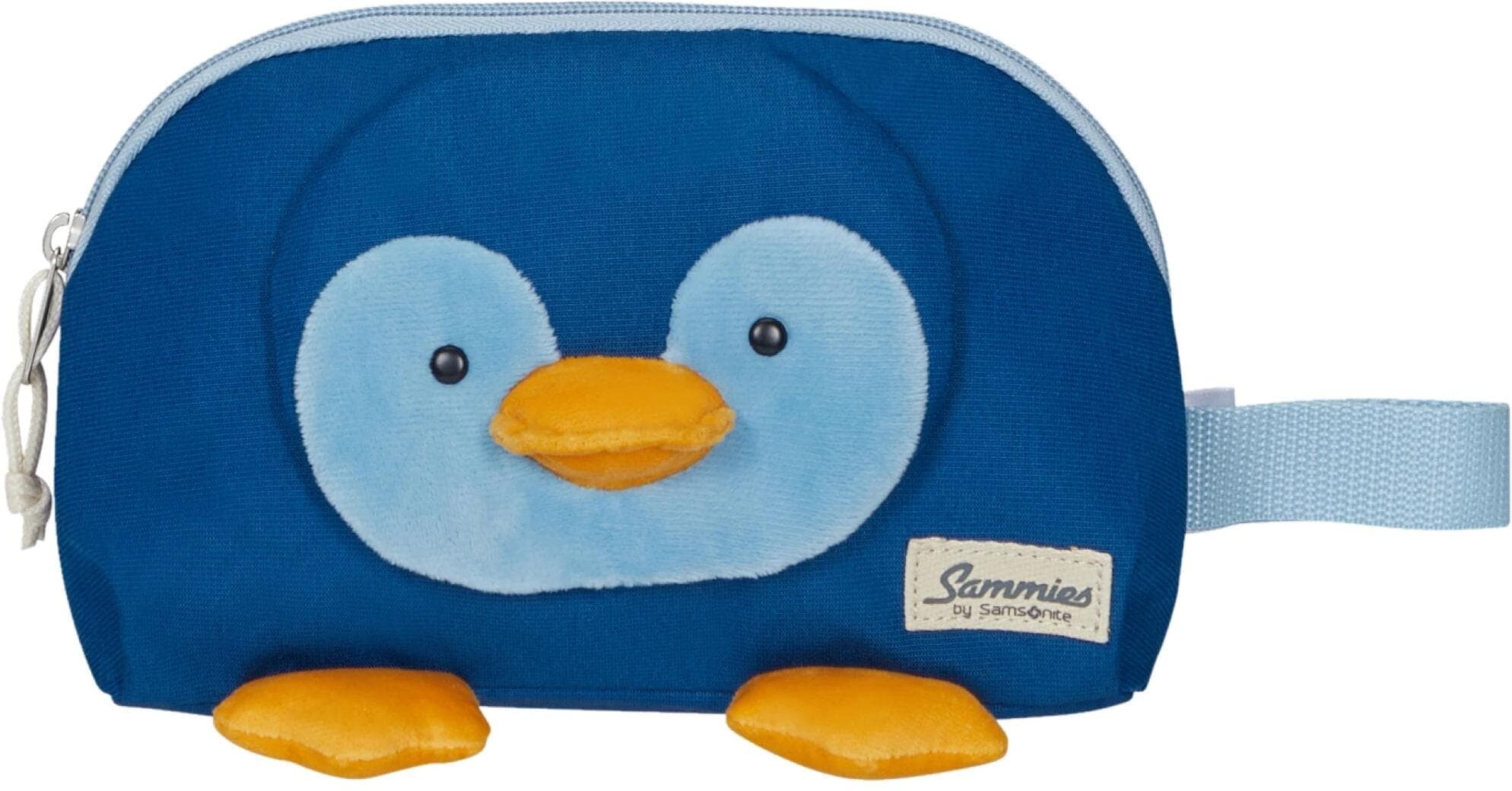 Kulturbeutel SAMSONITE "HAPPY SAMMIES PENGUIN PETER", Damen, Gr. B/H/T: 15cm x 12cm x 23cm, blau, Taschen Kulturbeutel blau B/H/T: 15cm x 12cm x 23cm