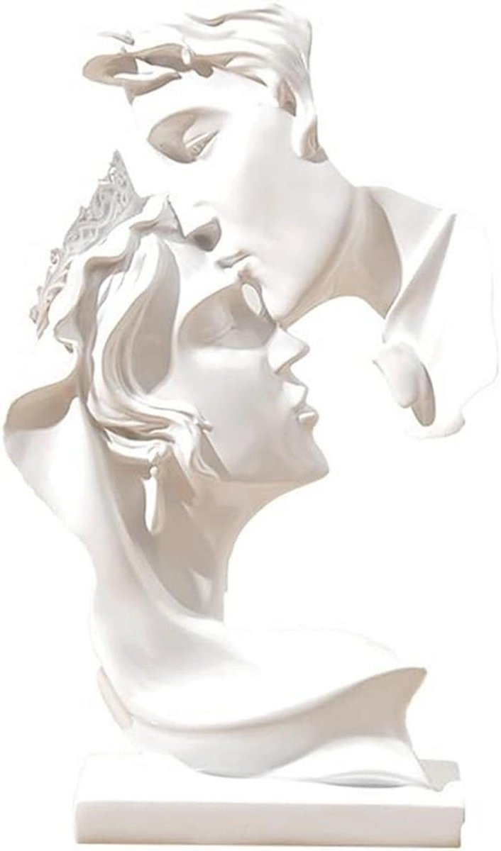 Abstract Koppels Kussen Sculptuur voor Huisdecoratie - Romantisch Hars Standbeeld voor Tafeldecoratie