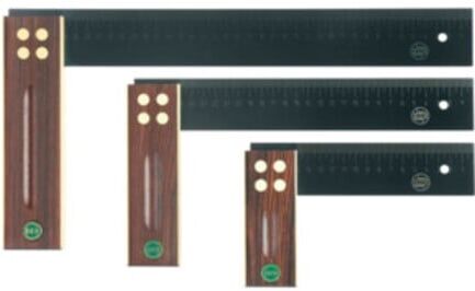ECE Équerre longueur de jambe 150 mm échelle mm gravée bois de palissandre (409)