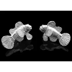 Baruna Silber Anemonenfisch- Clownfisch - Ohrstecker #
