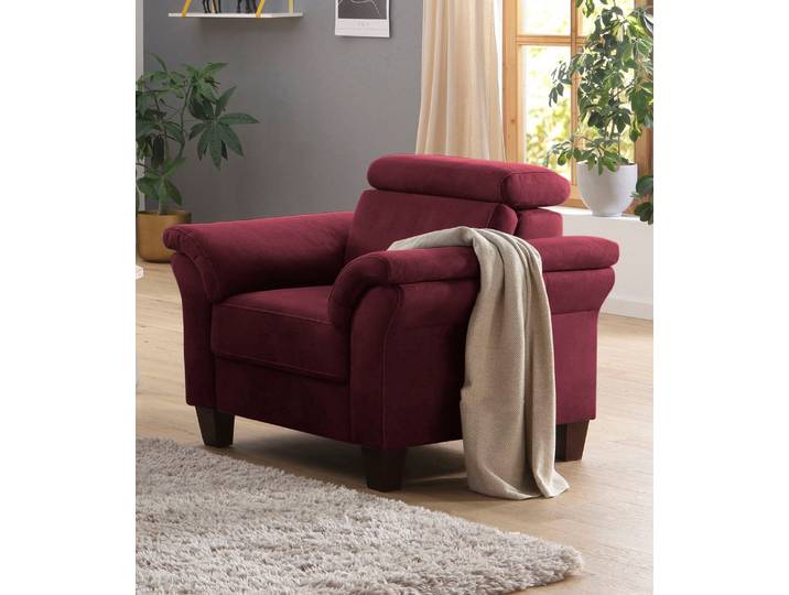 Sessel GOODPRODUCT Arngast , rot (bordeaux), B:101cm H:84cm T:93cm, Luxus-Microfaser (100% Polyester);Luxus-Microfaser Lederoptik (100% Polyester), ;Struktur fein (100% Polyester), Sessel, Sessel, Inclusive Kopfteilverstellung und Federkern