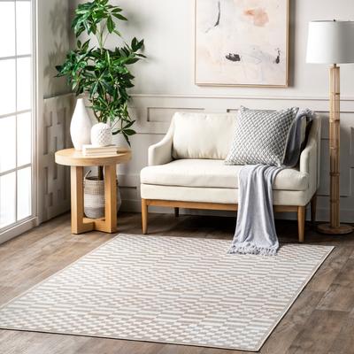 Nuloom Nikita SpinClean Faded Geometric Machine Washable Area Rug