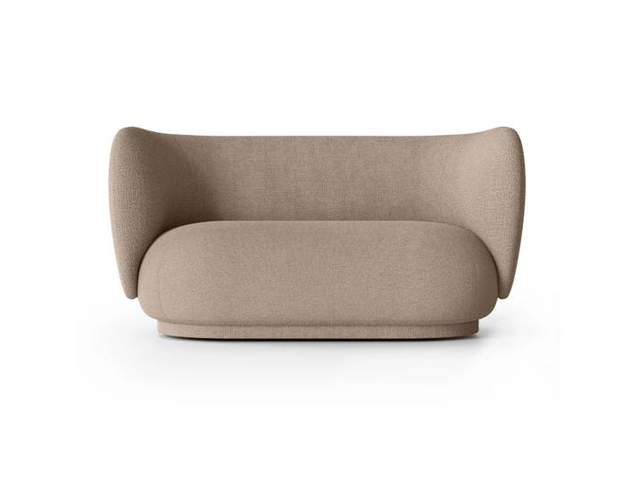 Ferm Living Canapé bouclé Rico 2 places Bouclé Sand