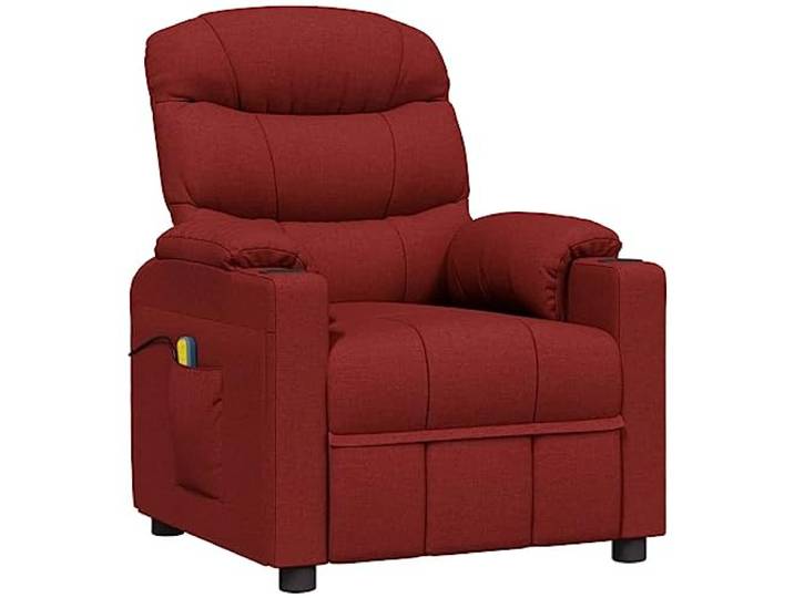 vidaXL Massagestoel stof wijnrood